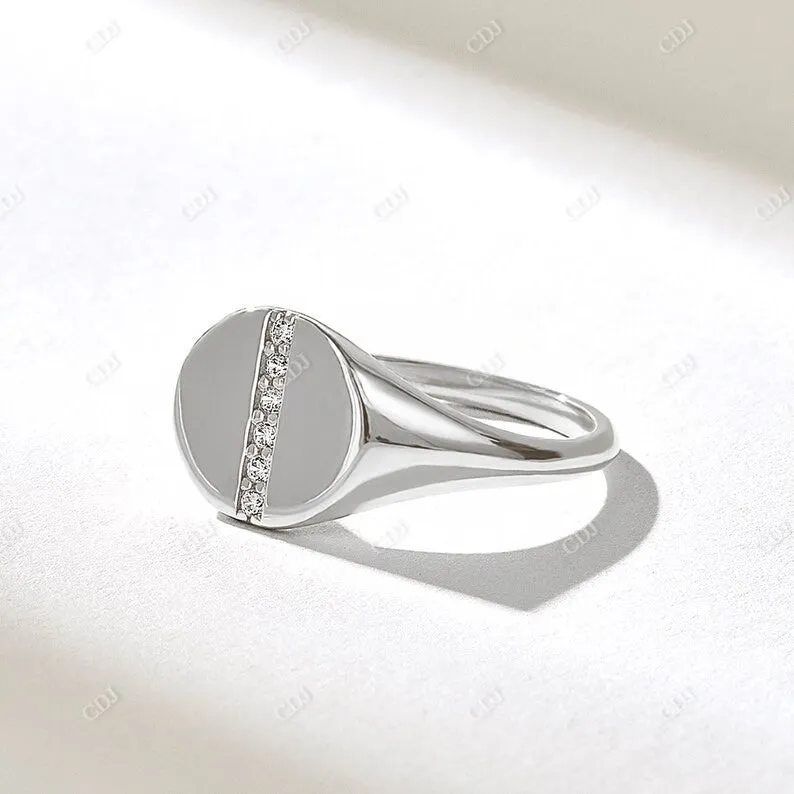 0.06CTW Lab Grown Diamond Signet Ring