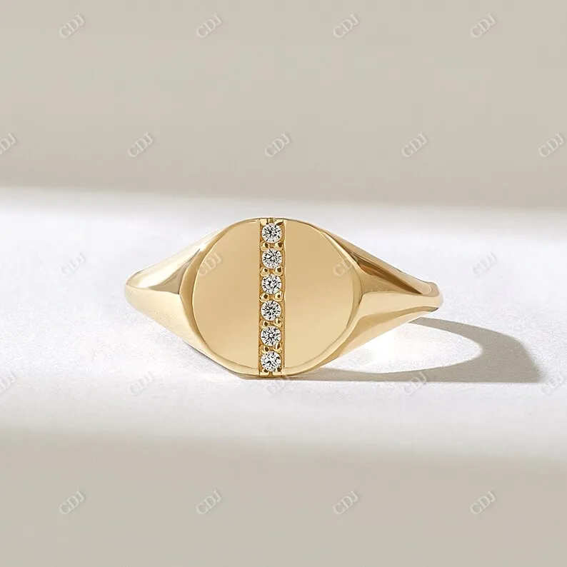 0.06CTW Lab Grown Diamond Signet Ring