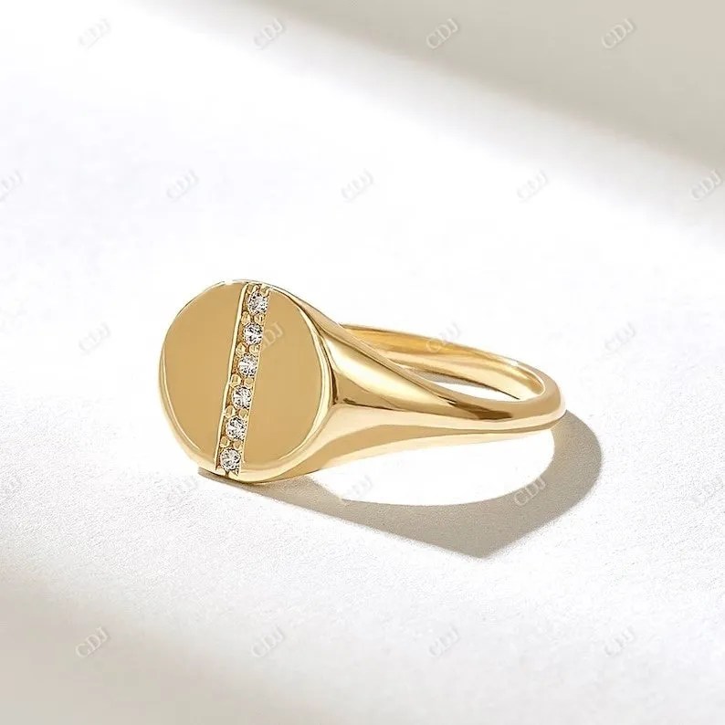 0.06CTW Lab Grown Diamond Signet Ring