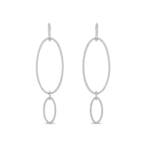 1 CTW Diamond Fashion Earrings in 10KT White Gold