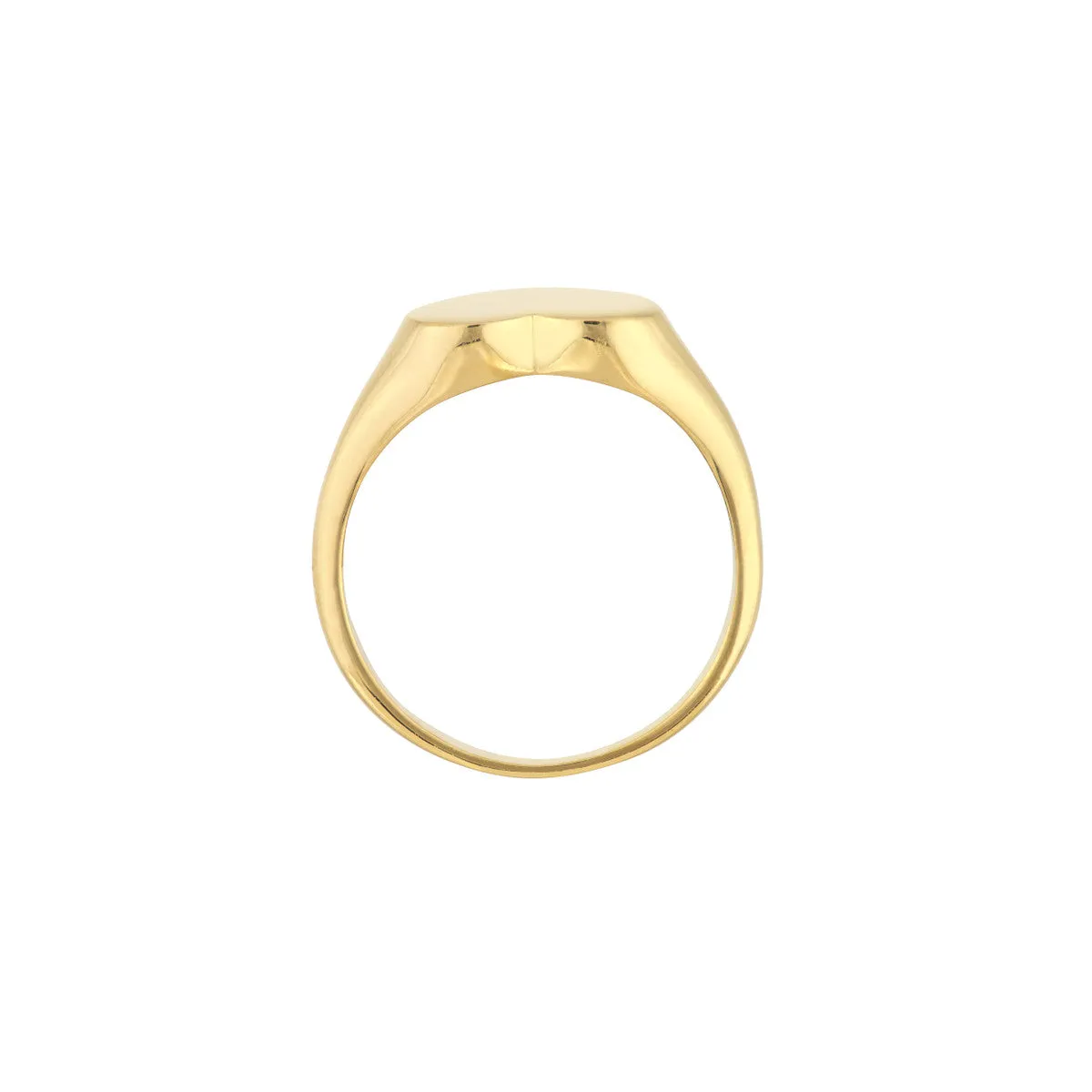 14k Gold Signet Heart Ring