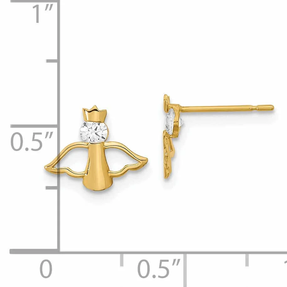 14k Madi K Angle Dangle Post Earrings