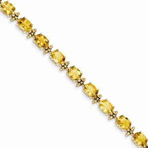 14K Yellow Gold Citrine Bracelet