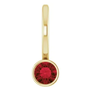14K Yellow Gold Natural Mozambique Garnet Pendant/Charm
