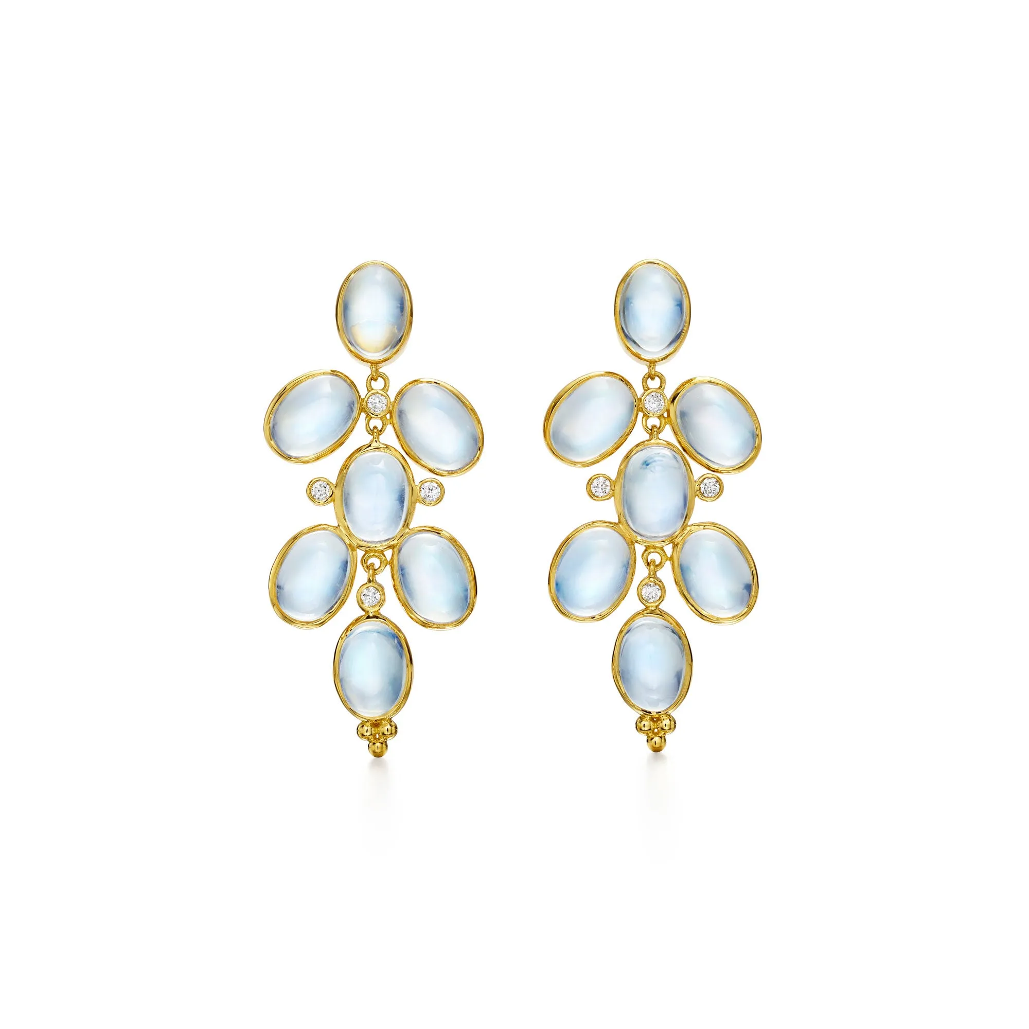 18K Blue Moonstone Drop Earrings