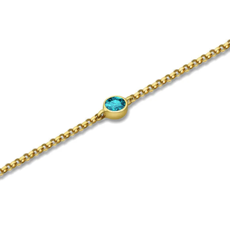 18k Gold December Birthstone Topaz Bracelet