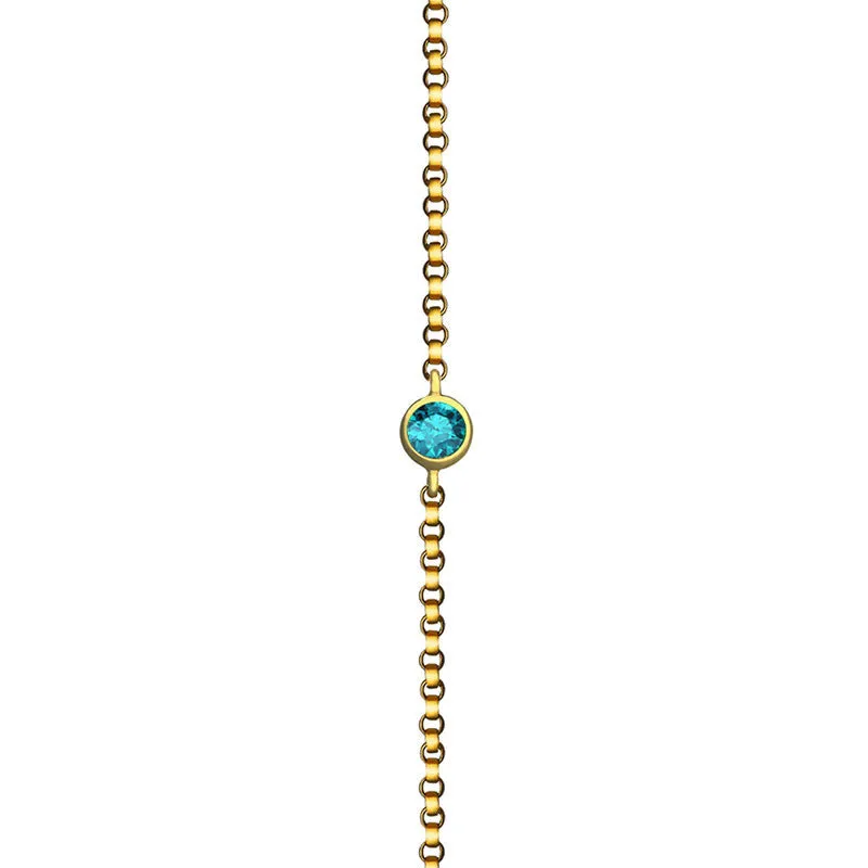 18k Gold December Birthstone Topaz Bracelet