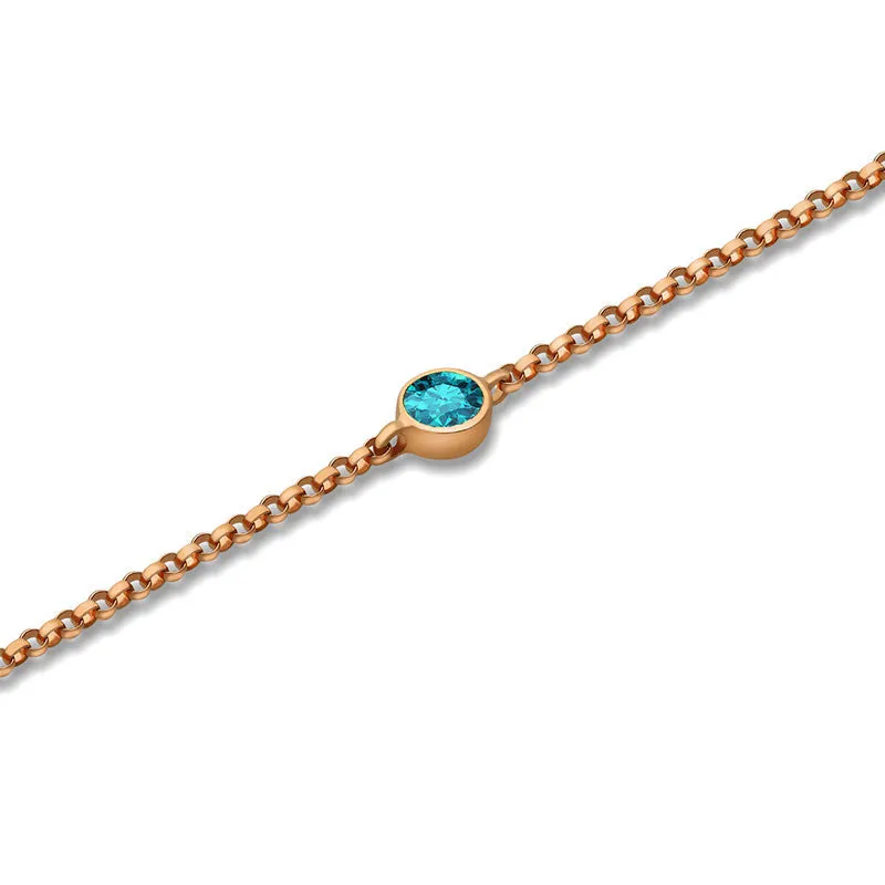 18k Gold December Birthstone Topaz Bracelet