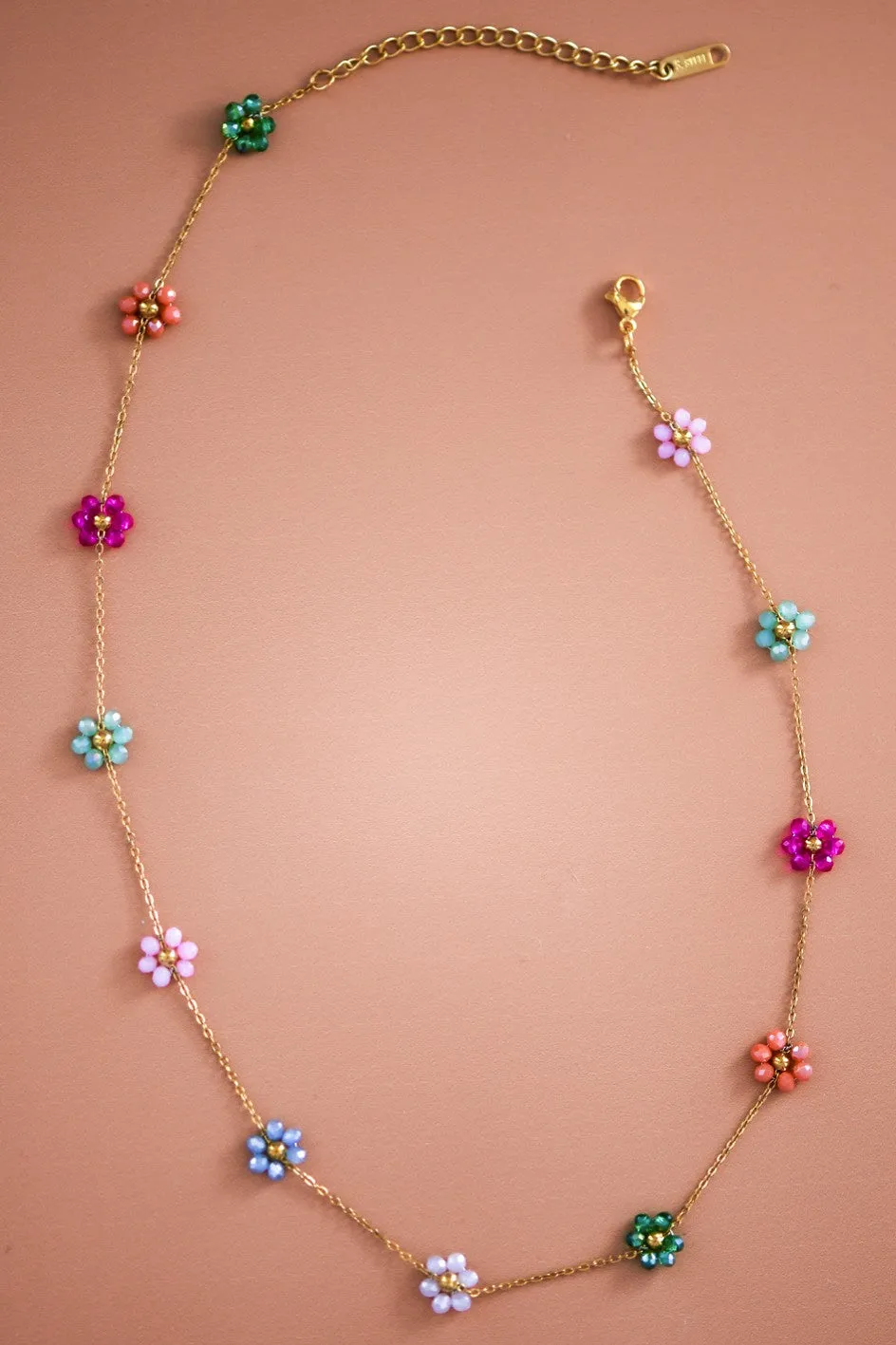 18k gold flower chain