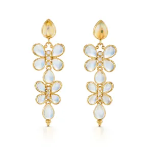 18K Luna Flutter Drop Earrings