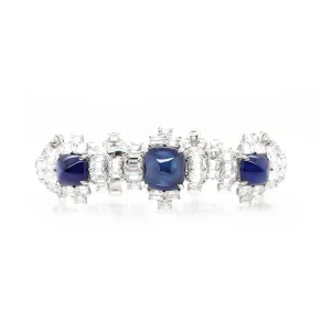 29.62 cts Blue Sapphire with Diamond Bracelet (ENQUIRE)