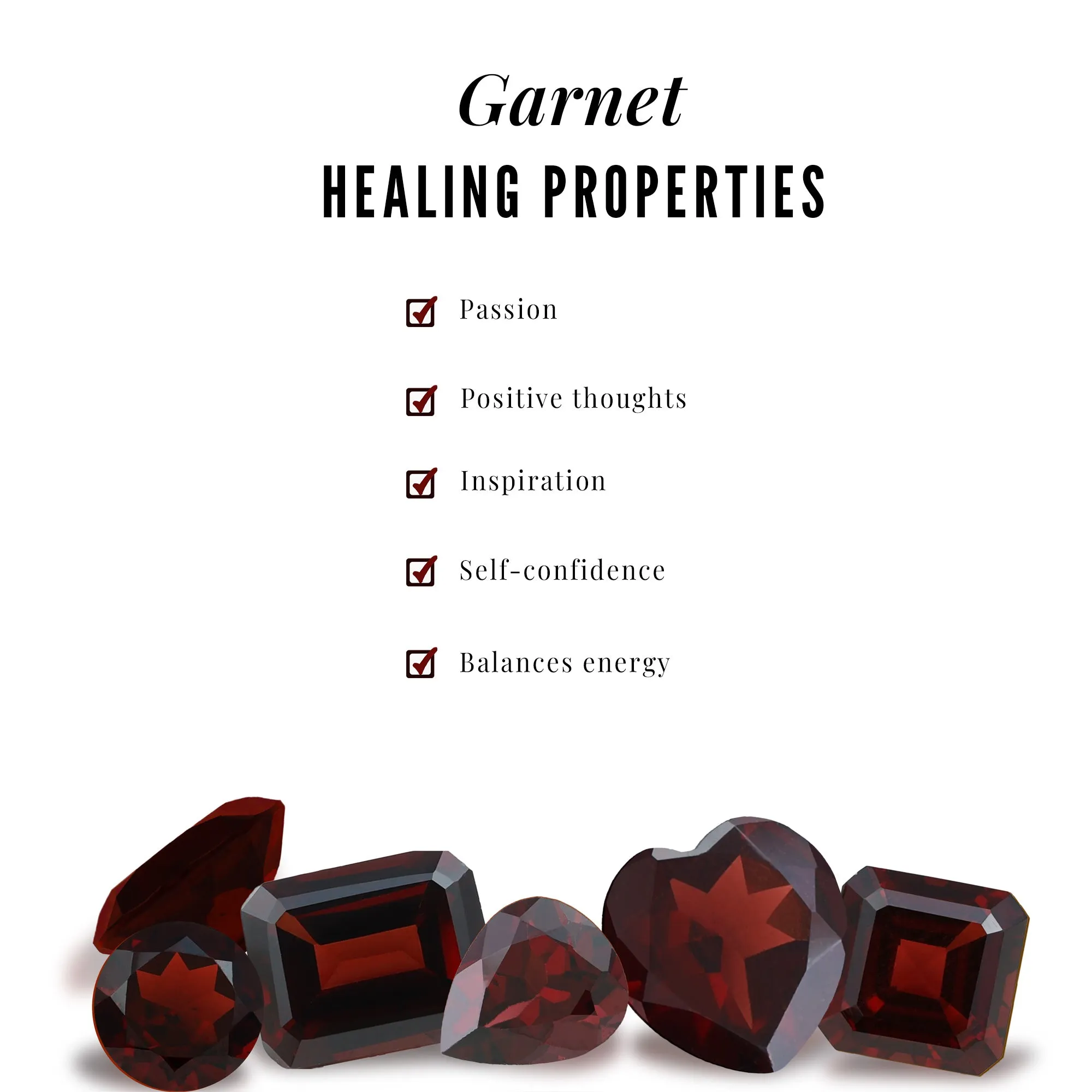 3/4 CT Natural Garnet Bridal Pendant with Diamond