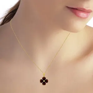 3.8 Carat 14K Solid Yellow Gold Femme Fatale Garnet Necklace