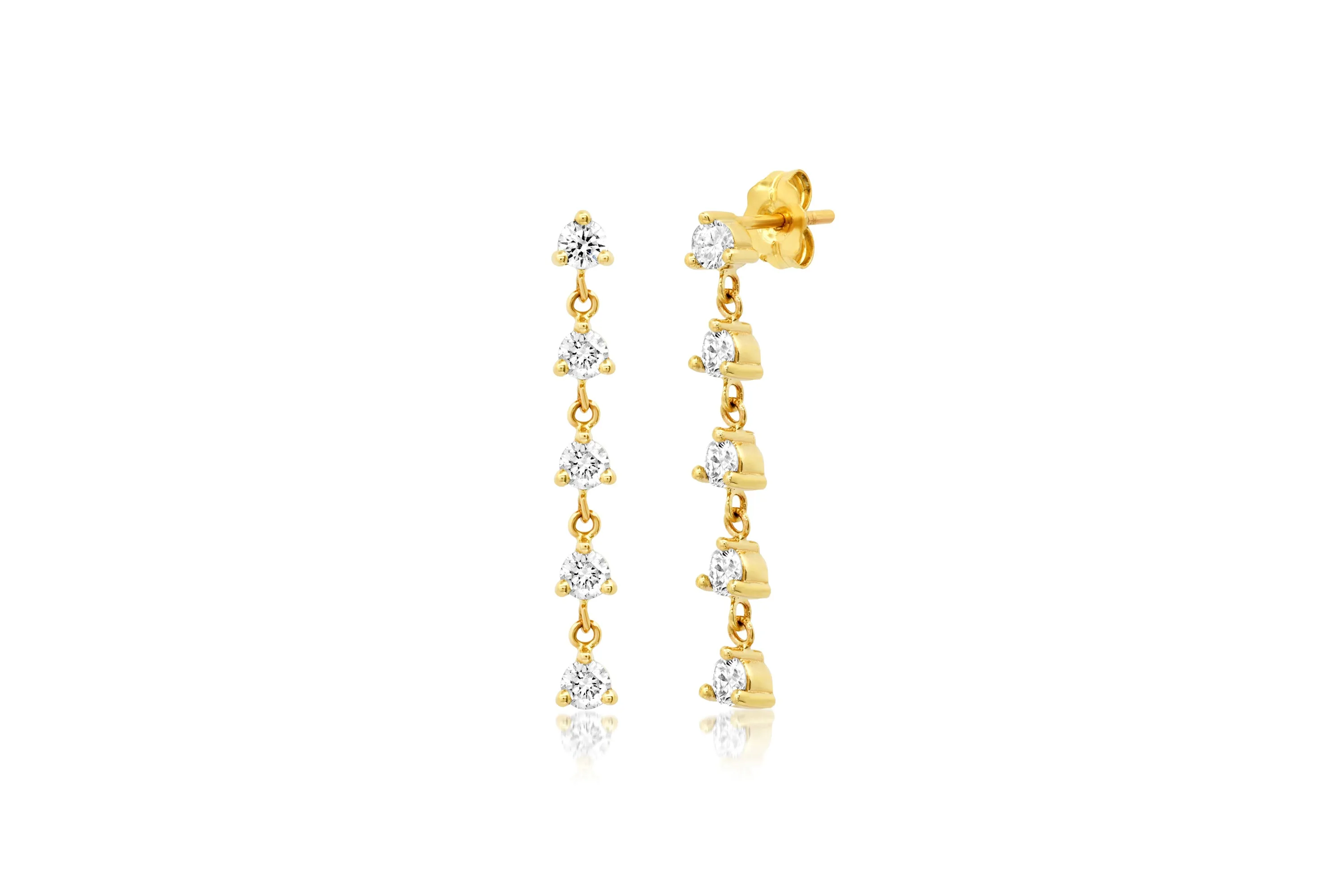 5 Diamond Dangle Earrings