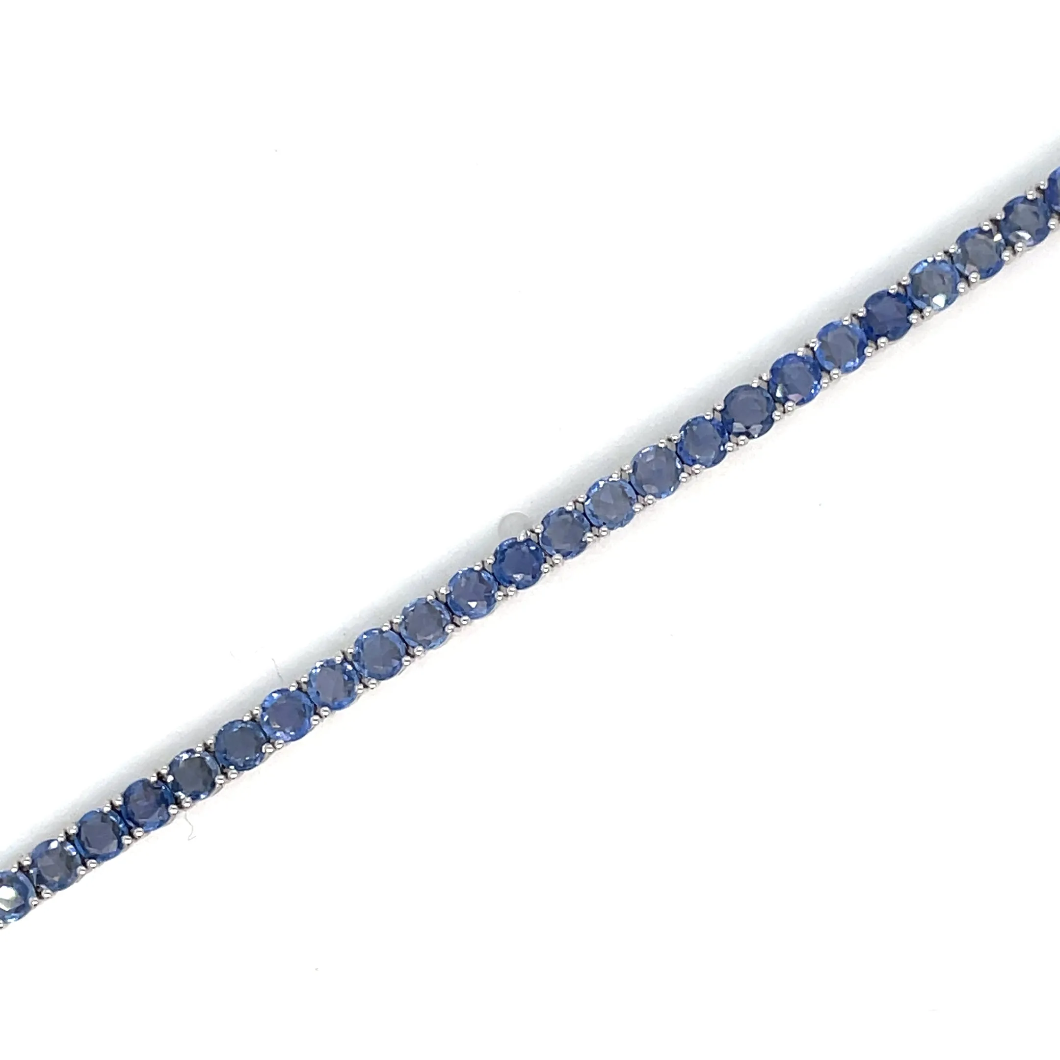 7 Carat Natural Blu Sapphire Gold Tennis Bracelet