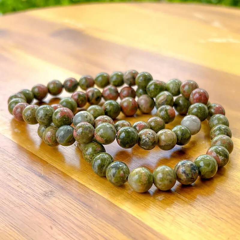 8 mm Gemstone Beaded Bracelet