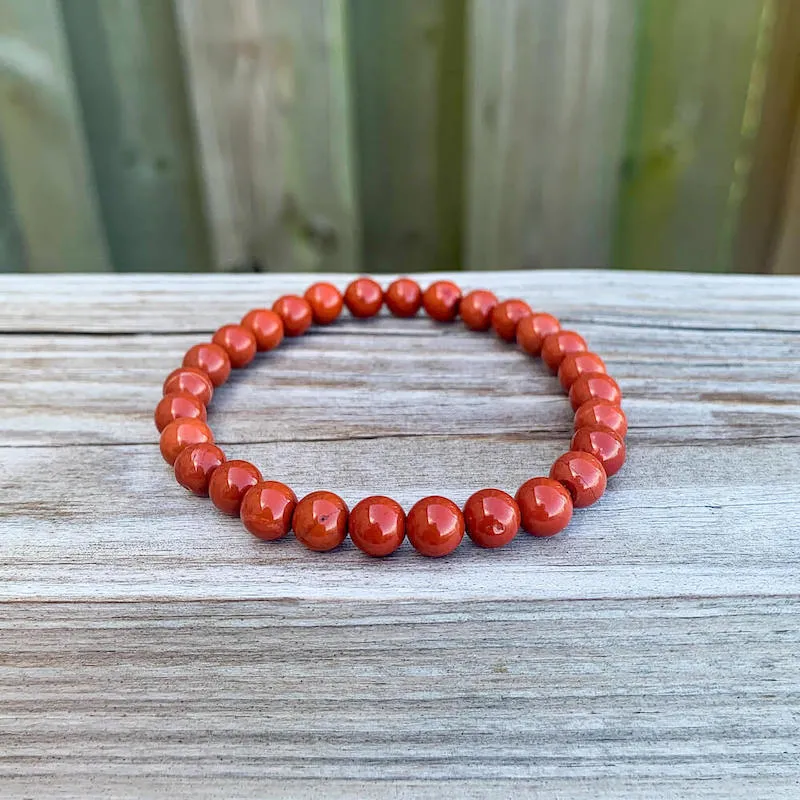 8 mm Gemstone Beaded Bracelet