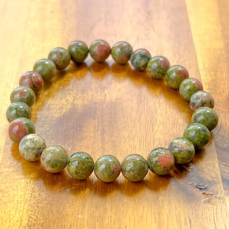 8 mm Gemstone Beaded Bracelet