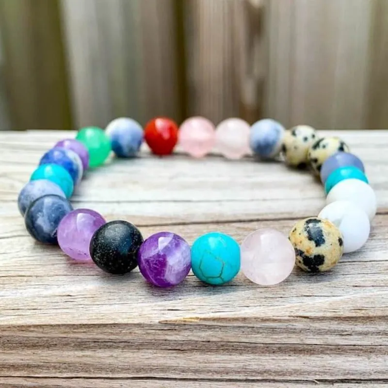 8 mm Gemstone Beaded Bracelet