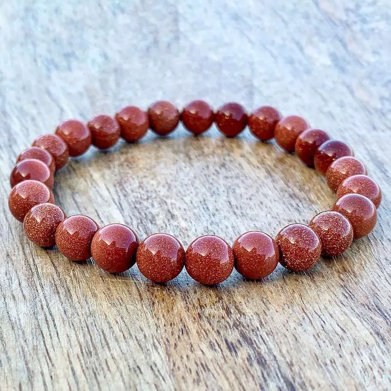 8 mm Gemstone Beaded Bracelet