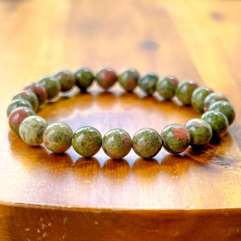 8 mm Gemstone Beaded Bracelet