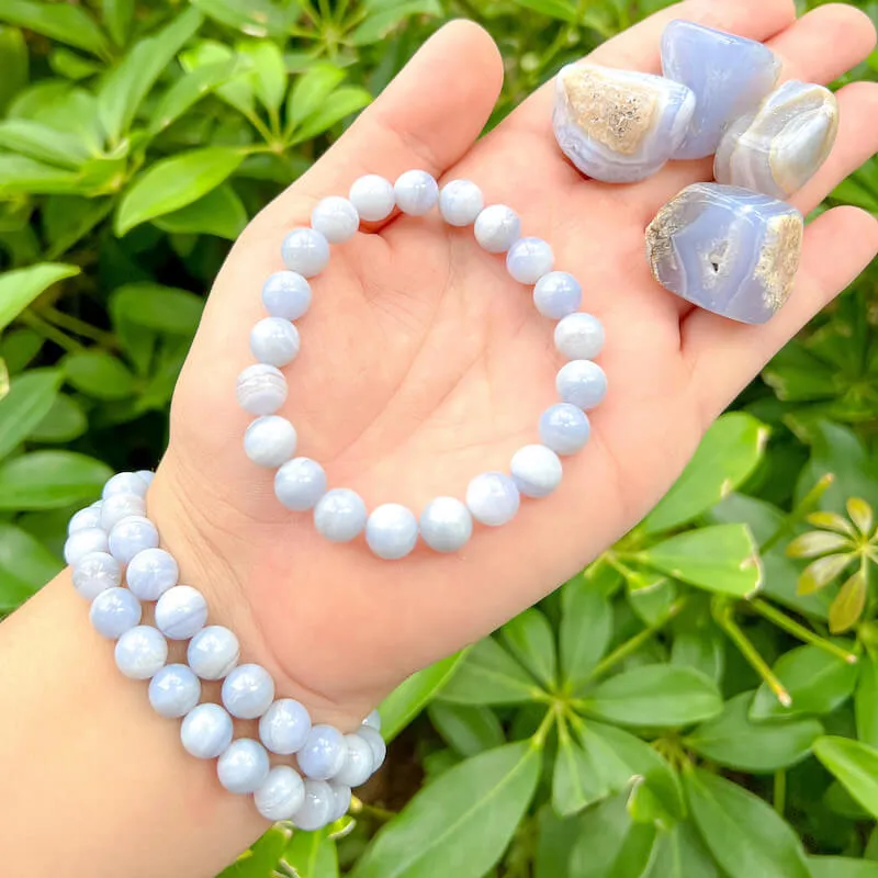 8 mm Gemstone Beaded Bracelet