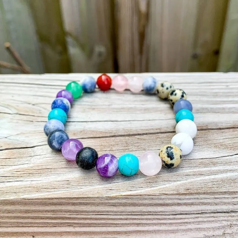 8 mm Gemstone Beaded Bracelet