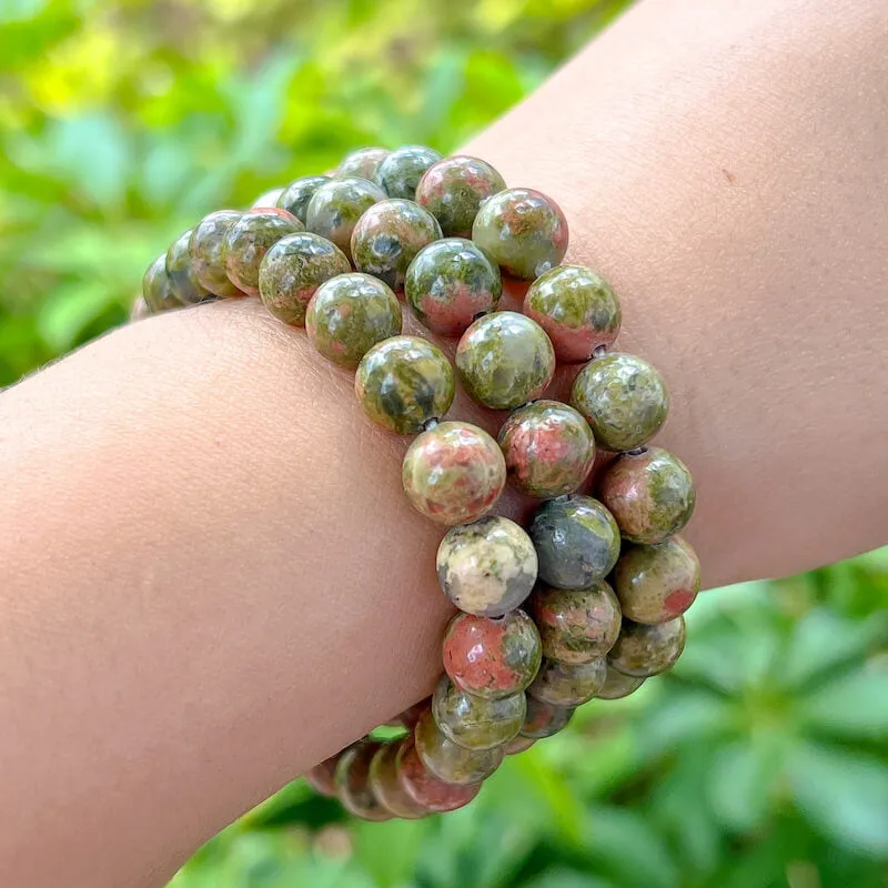 8 mm Gemstone Beaded Bracelet