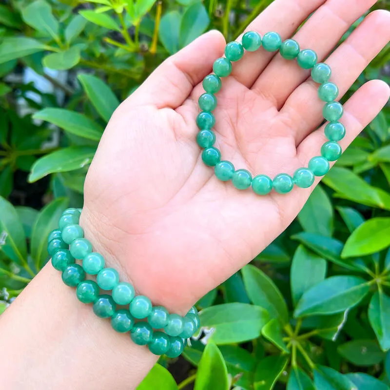 8 mm Gemstone Beaded Bracelet