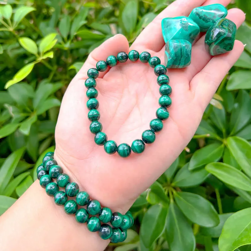 8 mm Gemstone Beaded Bracelet