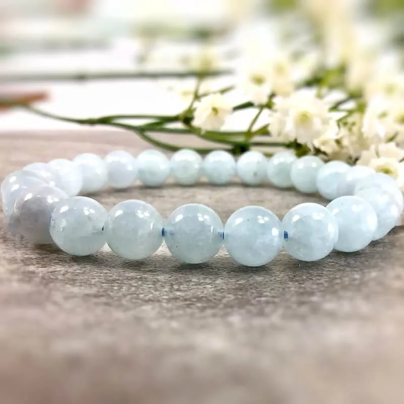 8 mm Gemstone Beaded Bracelet