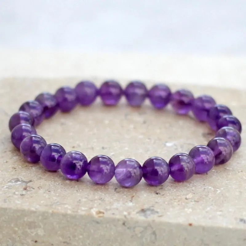 8 mm Gemstone Beaded Bracelet