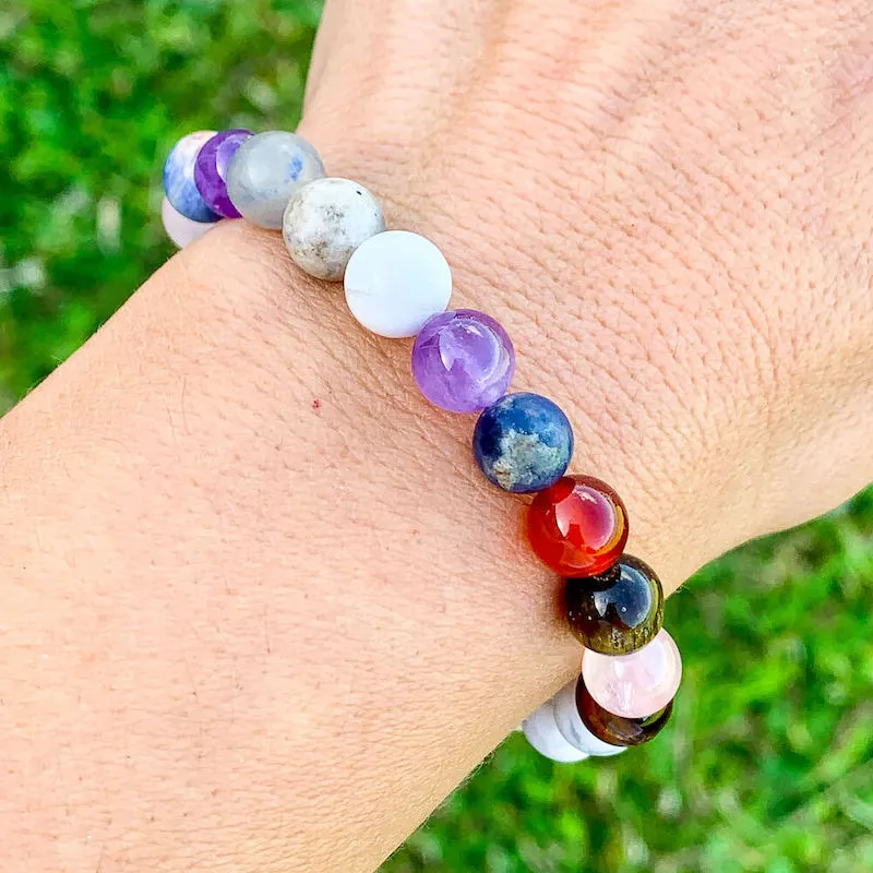 8 mm Gemstone Beaded Bracelet