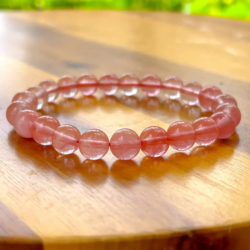 8 mm Gemstone Beaded Bracelet