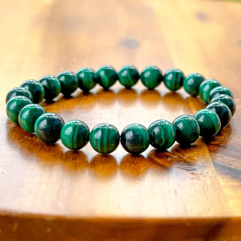 8 mm Gemstone Beaded Bracelet