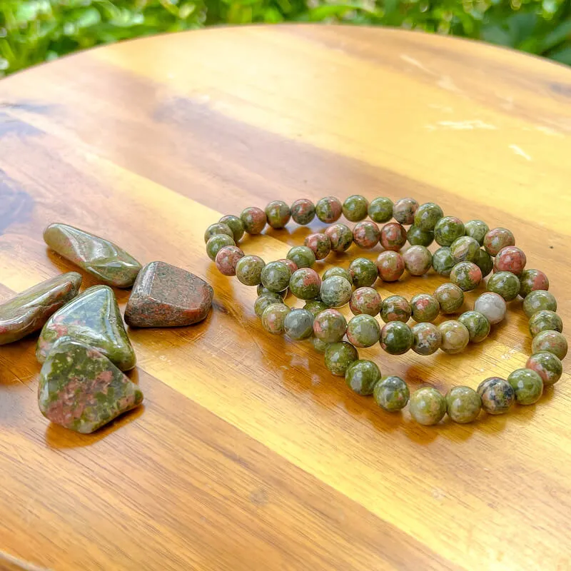 8 mm Gemstone Beaded Bracelet