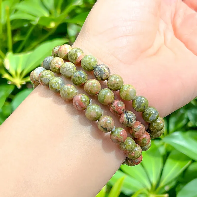 8 mm Gemstone Beaded Bracelet
