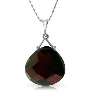 8.5 Carat 14K Solid White Gold Choreographed Garnet Necklace