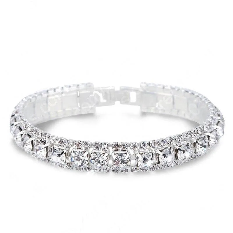 925 Sterling Silver Full AAA Zircon Bracelets