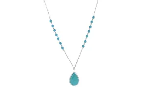 925 Sterling Silver Genuine Turquoise Necklace
