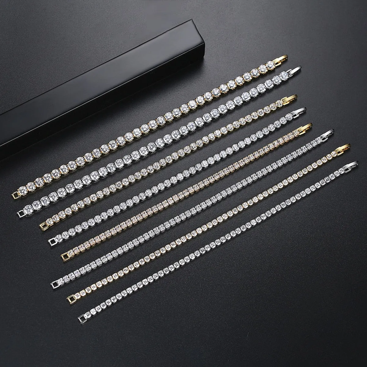 925 Sterling Silver Tennis Bangle Bracelet