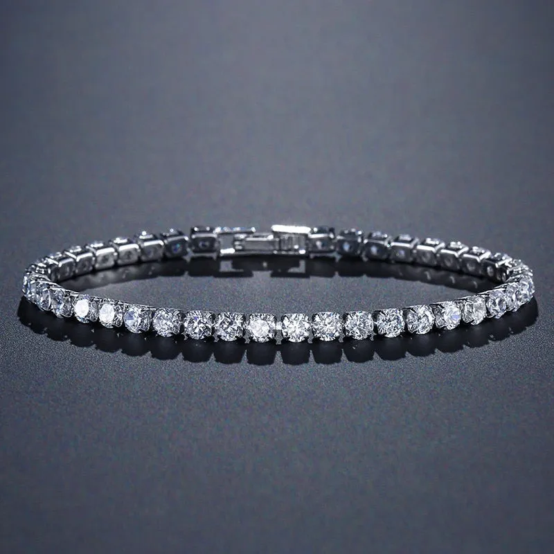 925 Sterling Silver Tennis Bangle Bracelet
