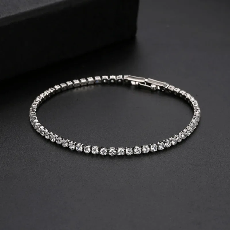 925 Sterling Silver Tennis Bangle Bracelet
