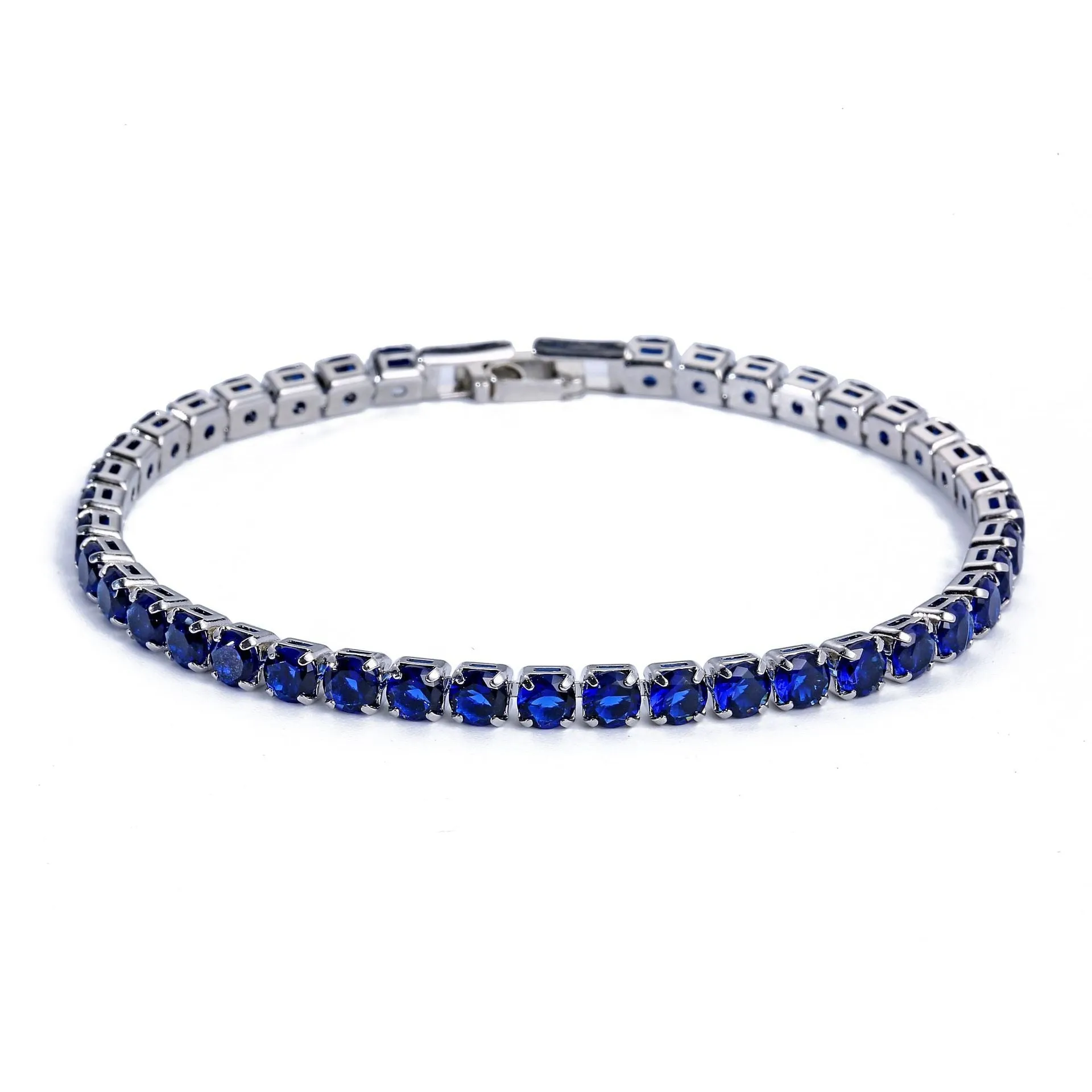 925 Sterling Silver Tennis Bangle Bracelet