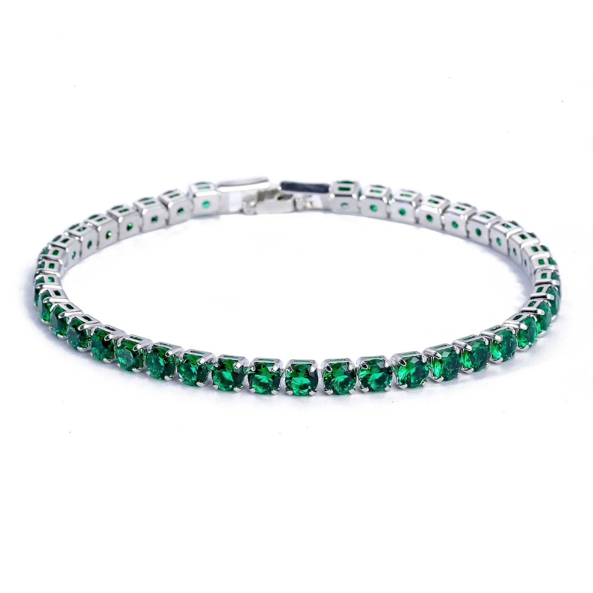 925 Sterling Silver Tennis Bangle Bracelet