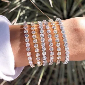 925 Sterling Silver Tennis Bangle Bracelet