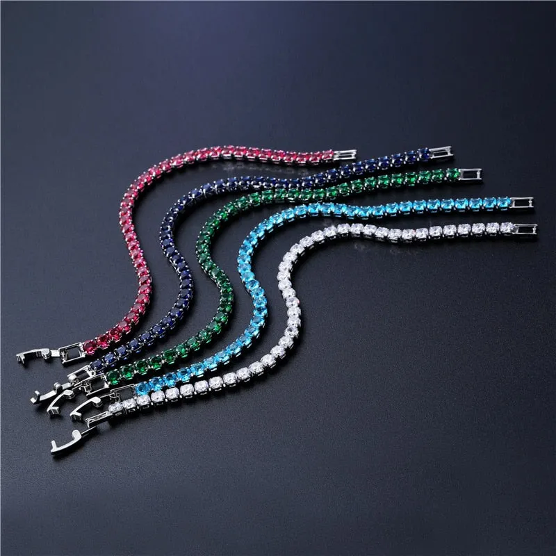 925 Sterling Silver Tennis Bangle Bracelet
