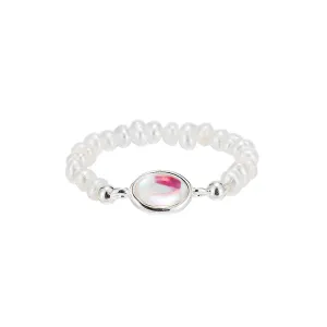 Adjustable Fresh Water Pearls and Gemstone Ring
