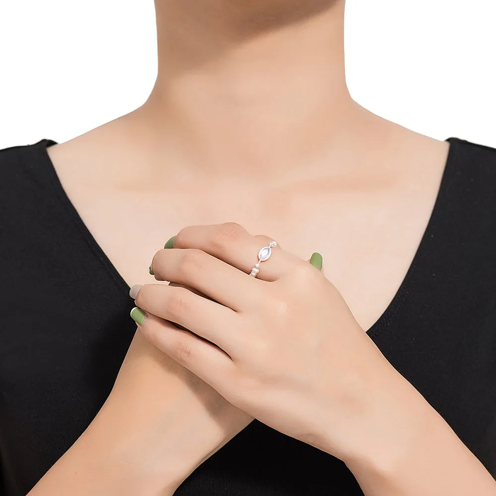 Adjustable Fresh Water Pearls and Gemstone Ring