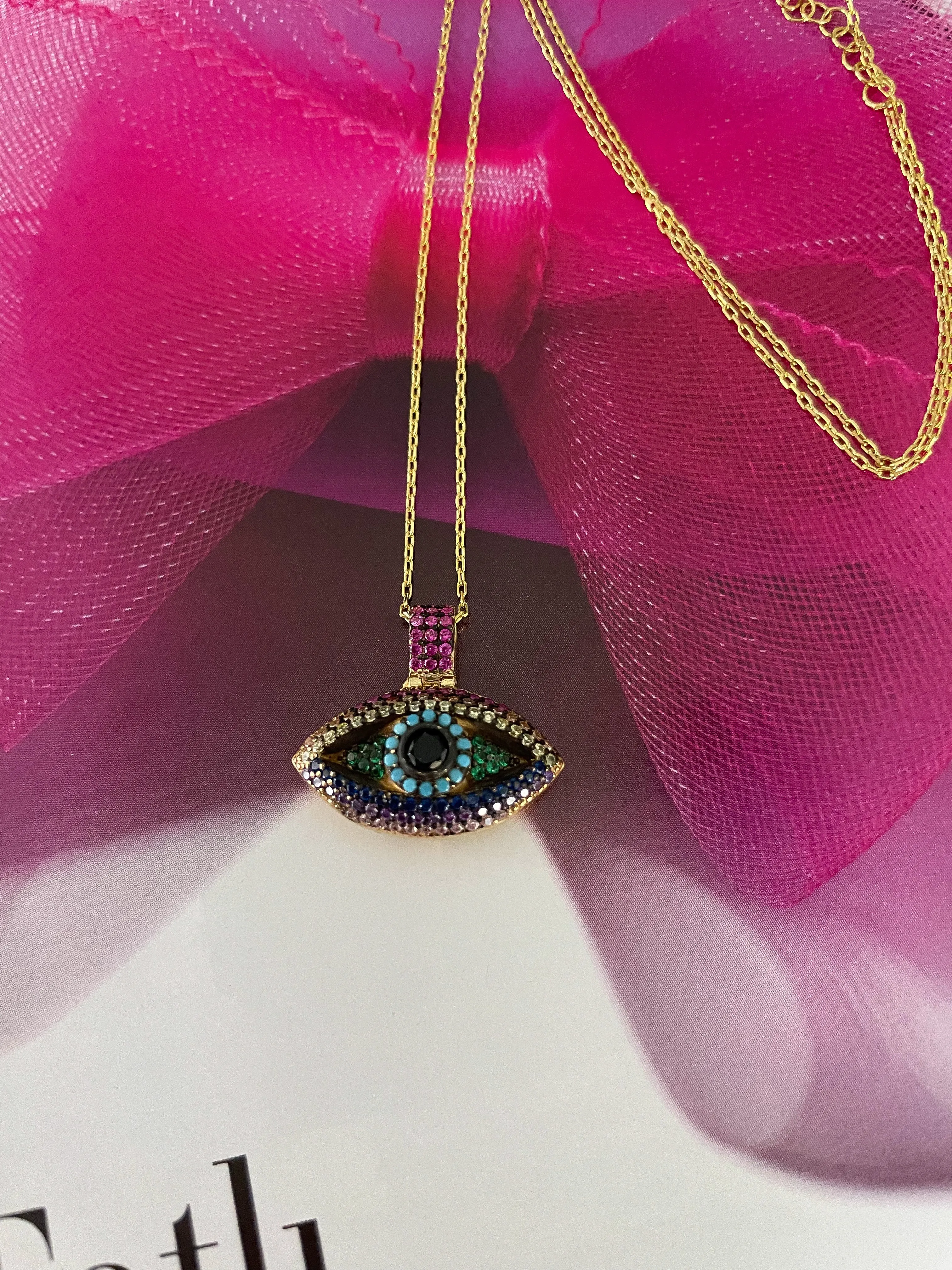 Alina Eye Necklace Multicolor